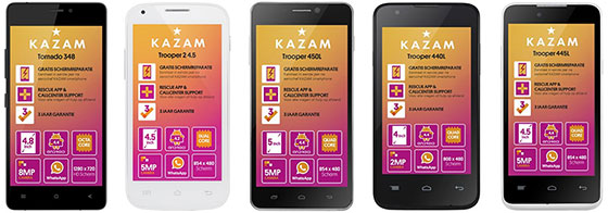 Kazam-telefoons