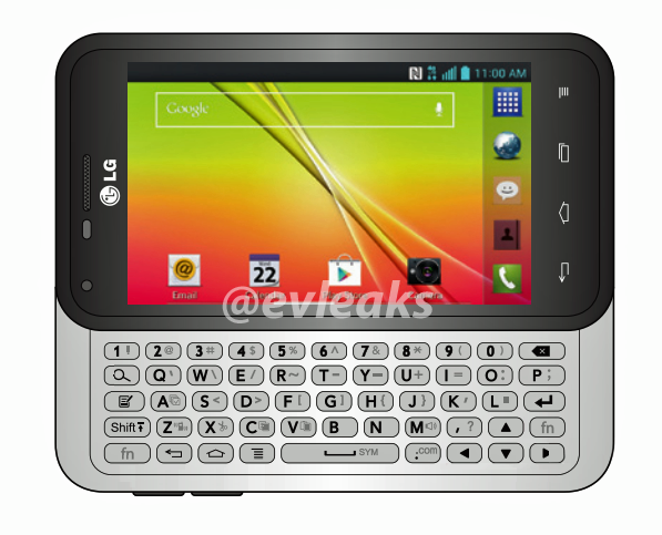 Uiterlijk Auroch rand Afbeelding van LG-smartphone met toetsenbord gelekt | GSMacties.nl